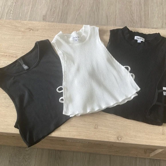 Superdown Ivory Ribbed Knit Tank - Picture 2 of 7